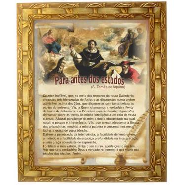 Imagem de Quadro São Tomás De Aquino, Oração, Mod.02, 30x25cm. Angelus - Dom Ger