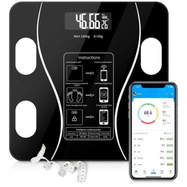 Imagem de Super Balança Bluetooth Aplicativo Índices Massa Gordura - SWEET HOME