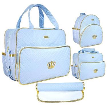 Imagem de kit viagem com criança bolsas mochila organizadora e trocador de frald