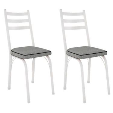 Imagem de Kit 2 Cadeiras para Cozinha Tubular D-13 Nara de Aço - Artefamol, Bran