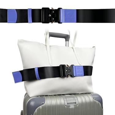 Imagem de Correias de bagagem para bagagem de mão, Vethers Add a Bag Travel Belt, ajudante de bagagem mãos livres, cinto ajustável e elegante com fivelas de metal para segunda bolsa, bolsa, acessório de viagem