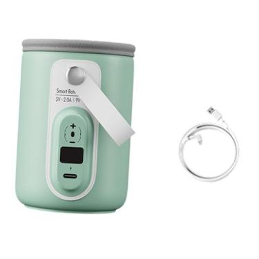 Imagem de YIJU Aquecedor de mamadeira para bebê, aquecedor com display digital, recipiente para leite de bebê para áreas externas, saídas, ambientes, 7 a 7.5 Cm