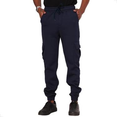 Imagem de Calça Cargo Masculina de Moletom PA Moda Masculina Inverno - West Rout