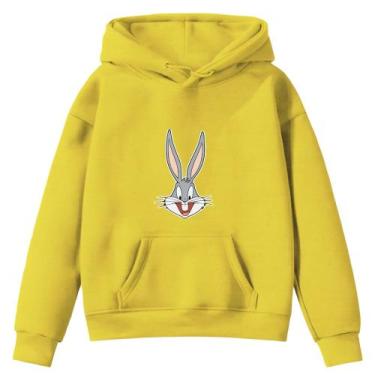 Imagem de Moletom Infantil Coelho Orelhas Páscoa Desenho Infância Bolso Canguru 