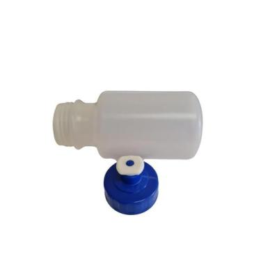 Imagem de Kit 40 Garrafinhas Squeeze tampa azul 300ml Plástico - Deposito Essênc