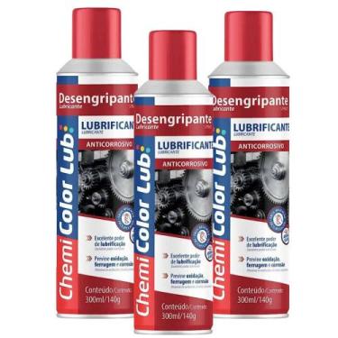 Imagem de Kit 3 Spray Desengripante Lubrificante Chemicolor 300ml