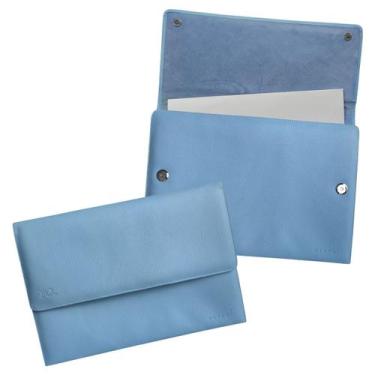 Imagem de Pasta Envelope Executiva Couro 110-R Personalizada Raffai Couros, Azul