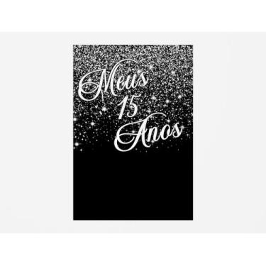 Imagem de Painel De Festa Vertical 1,50 x 2,20 - Meus 15 Anos Efeito Glitter Pra