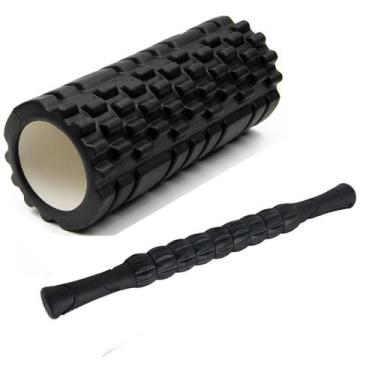 Imagem de Bastão Massagem E Rolo Liberação Foam Roller Miofascial Kit - OCCY