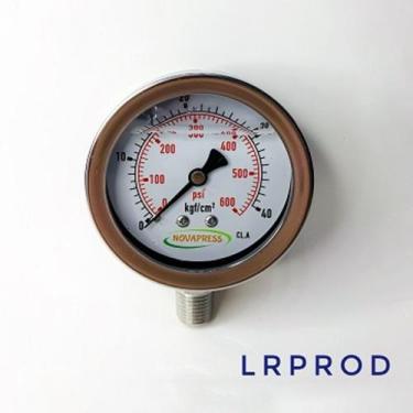 Imagem de Manômetro vertical-diam.63mm (2. 1/2 ) com escala de 0-40 KGF/CM2 x 60