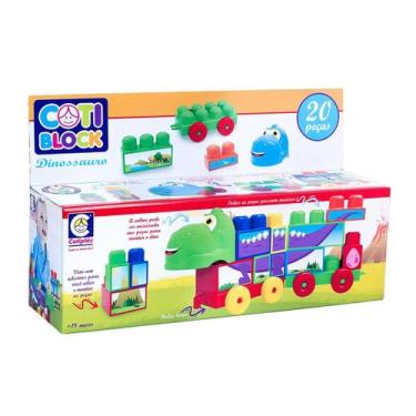 Imagem de Blocos Montar Coti Block Dino - Cotiplás - Cotiplas