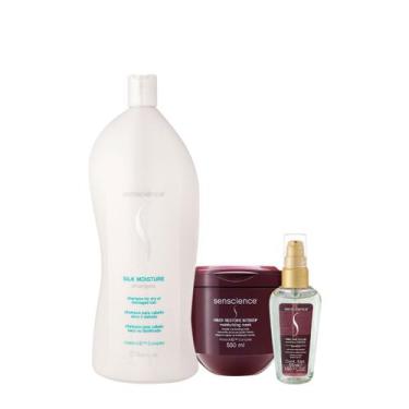 Imagem de Kit Senscience Silk Moisture Intensif Shampoo Máscara Sérum 55  (3 pro