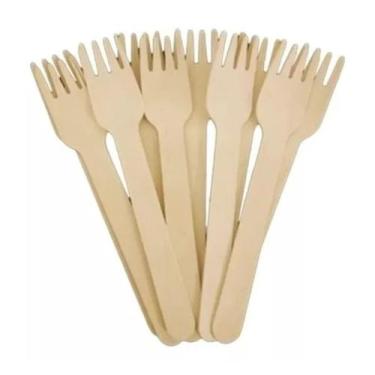 Imagem de Kit 200 Unidades Garfos Descartáveis De Madeira Biodegradável 16cm - F