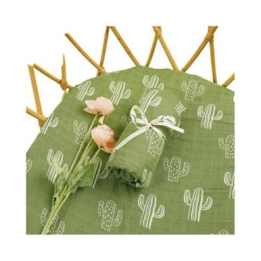 Imagem de Swaddle de Musselina de Algodão e Bambu 120x110cm - Envoltório Macio e