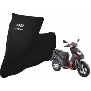 Imagem de Capa Para Moto Aprilia SR 150 De Tecido Não Risca Pintura - Mz, Preta