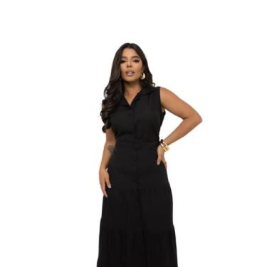 Imagem de Vestido Longo Com Botões R165 - Style Store, Preto, P