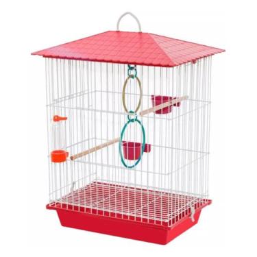 Imagem de Gaiola Calopsita Acessório Luxo Agapornis Ave Epóxi Completa Viveiro -