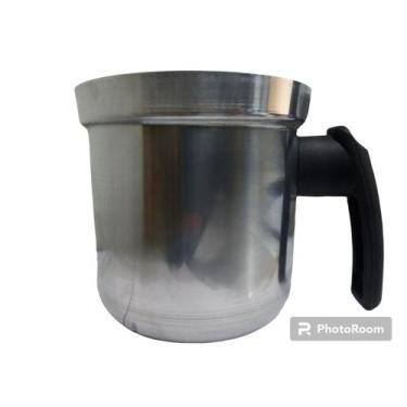 Imagem de Caneco/Leiteira em aluminio 12cm 1.200Ml com degrau - Aluminio Conte