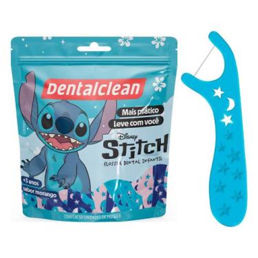 Imagem de Flosser Fio Dental Individual Forquilha com Haste Stitch Infantil 50un