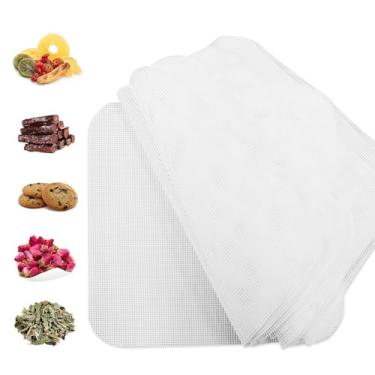Imagem de Pacote com 15 folhas desidratadoras de silicone, bandejas de couro de frutas, folhas desidratadoras de 36,5 x 36,5 cm, para desidratador de alimentos, desidratador de carne, desidratador Gruit