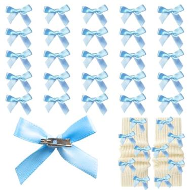 Imagem de 30 peças de pingentes de laço para meias, mini fita, laço, meias de lixo, amuletos de broche, alfinetes decorativos femininos Y2K, para sapatos, camisas, chapéus, meias, artesanato, coquete, alfinetes