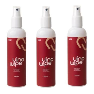 Imagem de Tira manchas de Vinho VinoWipe 240ml liquido lavar roupas KIT c/3