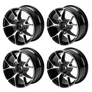 Imagem de Cubo de Roda Rc, Acessórios de Carro de Controle Remoto de Liga de Alumínio, Carro Esportivo Plano 1/10, Adequado para Hpi, Hsp (Preto)