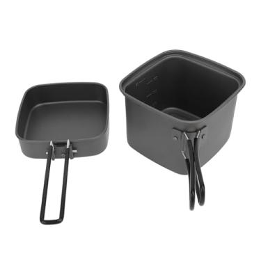 Imagem de Conjunto de Panelas de Acampamento, Conjunto de Panelas e Frigideiras de Liga de Alumínio, Panela Leve de Acampamento e Frigideira, Panela Portátil para Acampamento Ao Ar Livre,