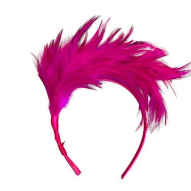 Imagem de Tiara Feminina Carnaval Penas Festa Fantasia - Lika Bijuterias, Pink