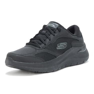 Imagem de Skechers Trabalho masculino: Tênis masculino com cadarço resistente ao deslizamento Arch Fit 2.0, Preto, 40