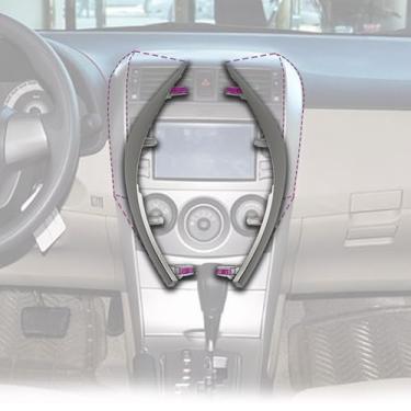 Imagem de LEVANLIGHT Guarnição da tira da tampa do painel central do lado superior esquerdo e direito para Toyota Corolla 2009-2013 OE#55436-02330 55435-02370 55436-02150