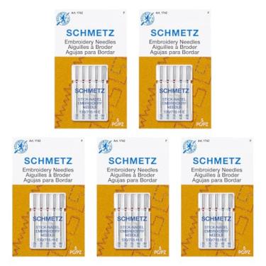 Imagem de SCHMETZ Agulhas para Máquinas de Bordar - Tamanhos 11/75 (3) e 14/90 (2)