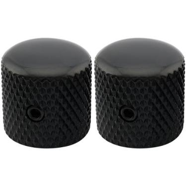 Imagem de Kit Com 02 Knobs Metal Preto Para Guitarra e Contra Baixo - Thida