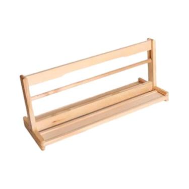 Imagem de Colaxi Dispensador de papel de papel de mesa desenho de cavalete de mesa, casa para meninos e meninas papel de armazenamento infantil artesanato de cavalete, com Alça