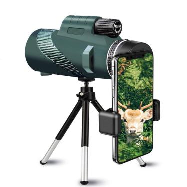Imagem de Telescópio monocular Longben 40x60 com suporte e tripé verde