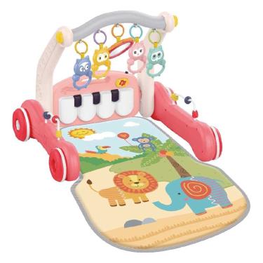 Imagem de Tapete de Atividades 2 em 1 Baby Dm Toys Rosa - DMB6746