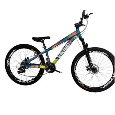 Imagem de Bicicleta 26 VikingX Tuff25 21v Freeride Freio Disco Hidraulico Pneu Balão Flame-Unissex