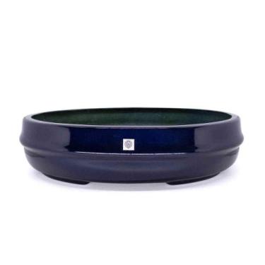Imagem de Vaso Bacia Decorativo Osaka Azul Perolizado M 11,5X44X36 Cm - DROSSI