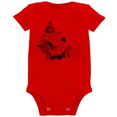 Imagem de Body Bebê Natal Papai Noel - Foca na Moda, Vermelho, M