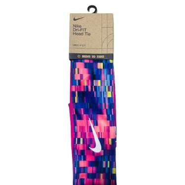 Imagem de Nike DRILL/A, Gravata de cabeça 3.0 reversível impressa (Fúcsia ativa/branca/branca)