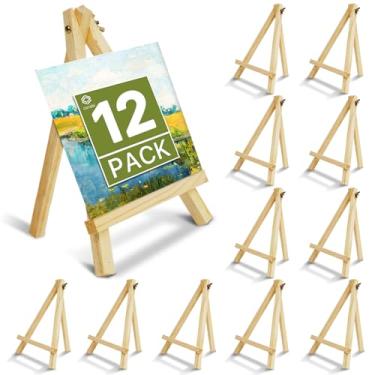 Imagem de conda Conda 12 Pacotes De Cavaletes De Madeira De 9 Polegadas, Suporte De Cavalete Para Pintura De Telas, Arte E Artesanato, Tripé, Cavalete Para Festa De Pintura, Cavaletes De Mesa Para Estudantes