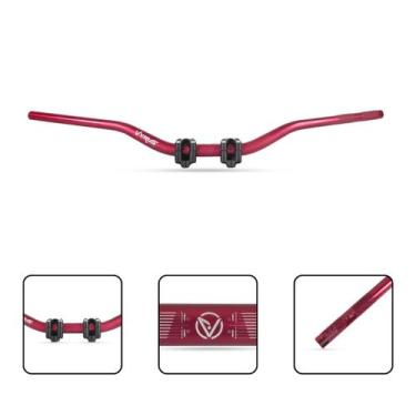 Imagem de Guidão Baixo Vyrus Fat Bar 28mm Trilha Motocross, Vermelho