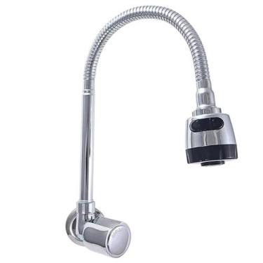 Imagem de Torneira Gourmet Metal Inox Pia Cozinha Parede Luxo C39 1/4v FP - Rein
