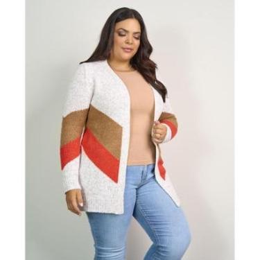 Imagem de Suéter Feminino Longo Quente Tricot Mousse Premium Grosso-Feminino