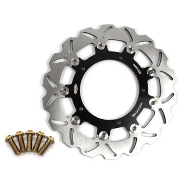 Imagem de Rotor de disco de freio dianteiro flutuante com parafusos de montagem para Yamaha YZF R3 2015-2023 ABS 17-23, YZF R25 2014-2021, MT03 FZ03 2016-2023 ABS inclui, acessórios de substituição de