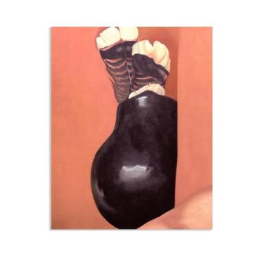 Imagem de Arte de parede em tela Georgia O'Keeffe, penas de peru e vaso indiano, impressões giclée emolduradas famosas pinturas a óleo florais em tela para decoração de sala de estar 42 x 30 cm (17 x 12 pol