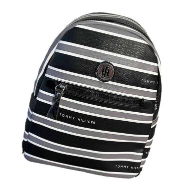 Imagem de Mini Mochila Tommy Hilfiger Urban Listras Cinza