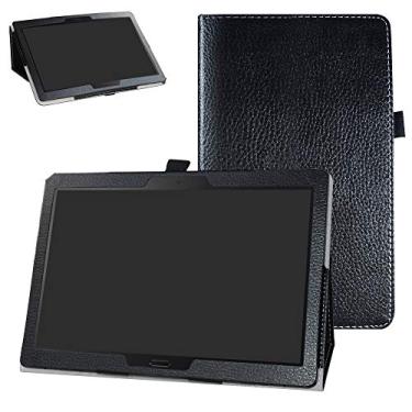 Imagem de Capa dobrável de couro PU para tablet Lenovo Smart Tab P10 (TB-X705F) /Smart Tab M10 (TB-X605F) da Bige, Preto