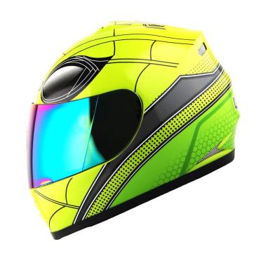 Imagem de Capacete de motocicleta wow Full Face Spider Green Kids dot L