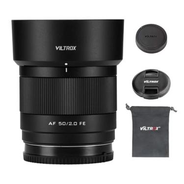 Imagem de VILTROX Lente AF 50 mm F2 E quadro completo para câmeras E-Mount, lente de abertura grande de foco automático para Sony a7RV ZVE1 a7CR a7CII A7SIII A7II A7RII a7LL/A, a7RASCG a9 A1 FX3 a6300 a6400